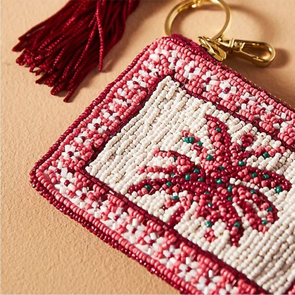 Anthropologie Beaded Coin Purse: Lucky Icons Edition